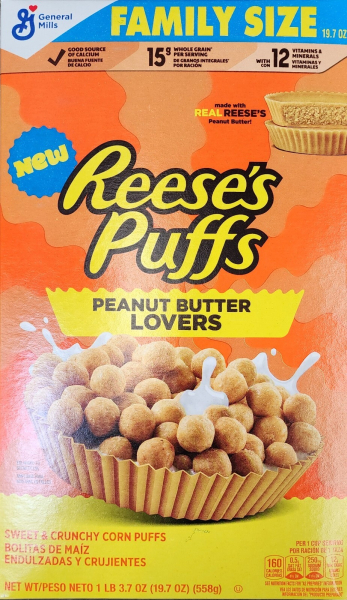 GENERAL MILLS Reese's Puffs Peanut Butter Lovers Cereal 558g